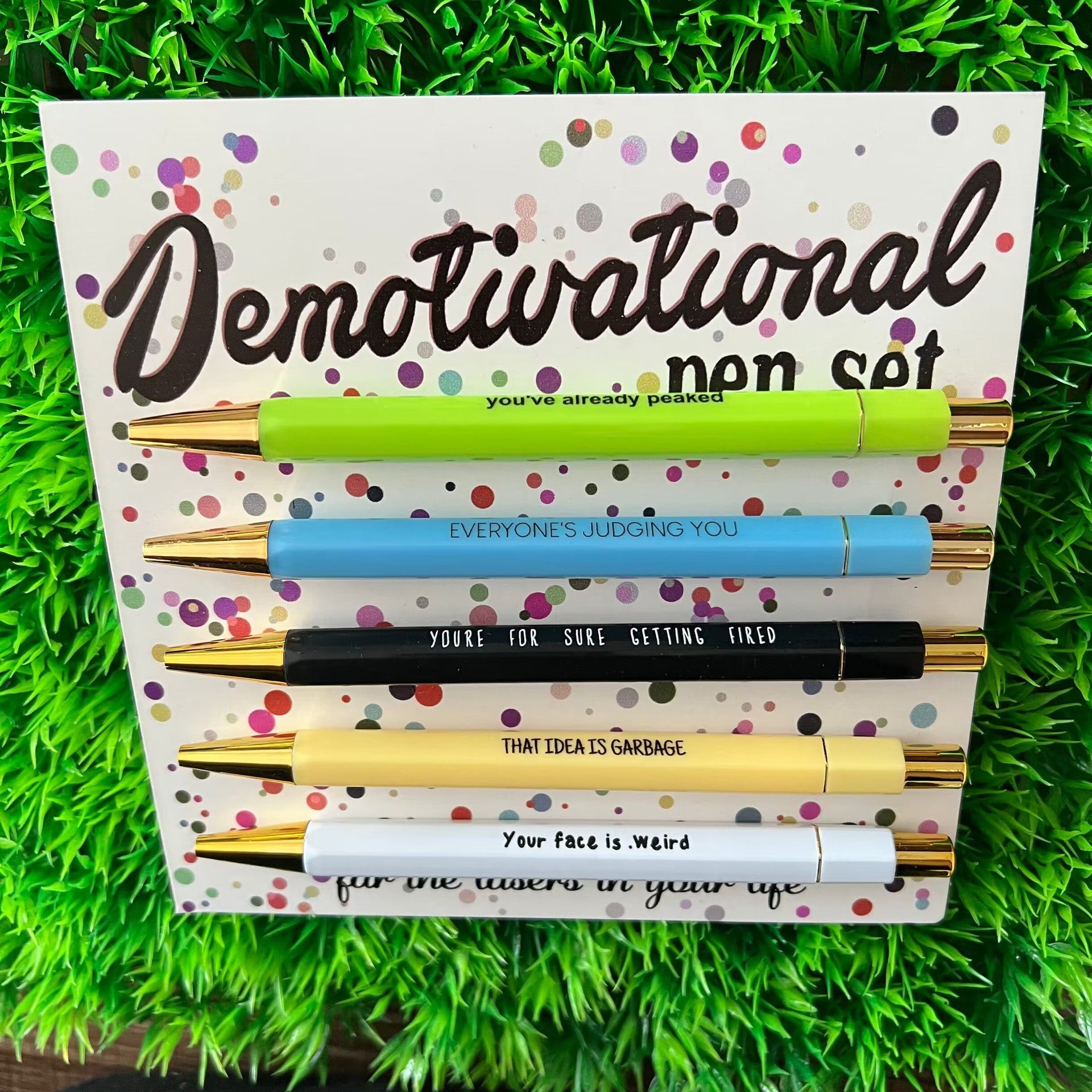 Wholesale Nurse Theme Incentive Text FUCK Plastic Pen 5 Pieces/set